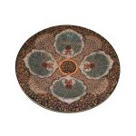 Big Carnation Designed Plate With Phosphor